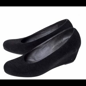 Stuart Weitzman
Black Textured Wedge  Size 7.5 M
